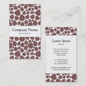 Middelste band - bladeren - donkerbruin op wit visitekaartje (Voorkant / Achterkant)