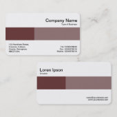 Middelste band - Twee tafels - schaduwen van bruin Visitekaartje (Voorkant / Achterkant)