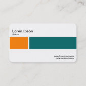 Middelste band - Twee tonen 02 - Oranje en groen Visitekaartje (Achterkant)