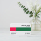 Middelste band - twee tonen 02 - rood en groen visitekaartje (Staand voorkant)