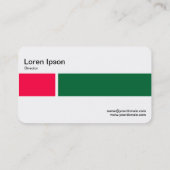 Middelste band - twee tonen 02 - rood en groen visitekaartje (Achterkant)