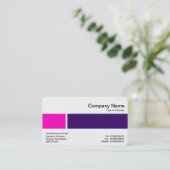 Middelste band - Twee tonen 02 - Roze en Dp Paars Visitekaartje (Staand voorkant)