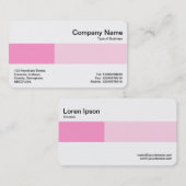 Middelste band - Twee tonen - Roze schaduwen Visitekaartje (Voorkant / Achterkant)