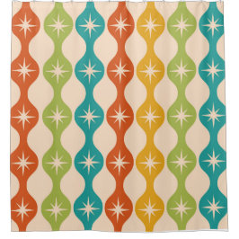 Middelste centraalrek in het ogeenpatroon douchegordijn