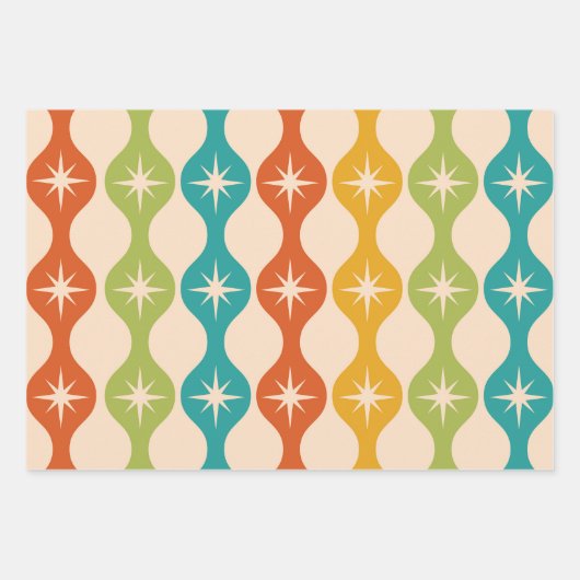 Middelste centraalrek in het ogeenpatroon inpakpapier vel (Voorkant 3)