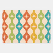 Middelste centraalrek in het ogeenpatroon inpakpapier vel (Voorkant 2)