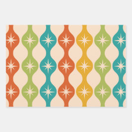 Middelste centraalrek in het ogeenpatroon inpakpapier vel