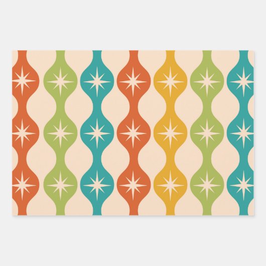 Middelste centraalrek in het ogeenpatroon inpakpapier vel (Voorkant 2)