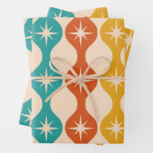 Middelste centraalrek in het ogeenpatroon inpakpapier vel (In situ)