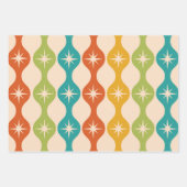 Middelste centraalrek in het ogeenpatroon inpakpapier vel (Voorkant)