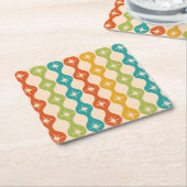 Middelste centraalrek in het ogeenpatroon kartonnen onderzetters (Schuin)