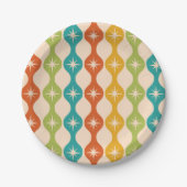 Middelste centraalrek in het ogeenpatroon papieren bordje (Voorkant)