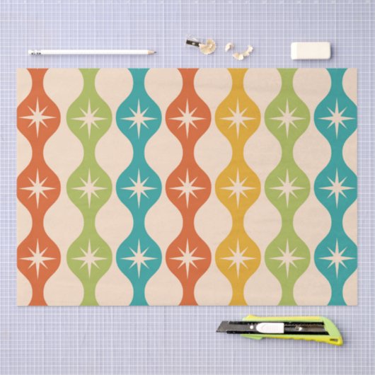 Middelste centraalrek in het ogeenpatroon tissuepapier (Craft)