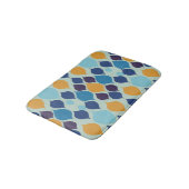 Middelste eeuw jaren '60: Geometrisch blauw Badmat (Gekanteld)