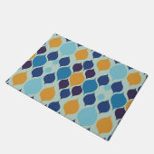 Middelste eeuw jaren '60: Geometrisch blauw Deurmat (Schuin)