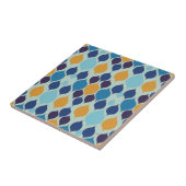 Middelste eeuw jaren '60: Geometrisch blauw Tegeltje (Zijkant)