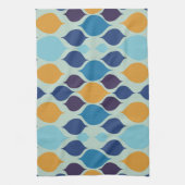 Middelste eeuw jaren '60: Geometrisch blauw Theedoek (Verticaal)