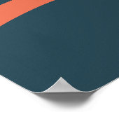 Middelste eeuw Modern Abstract geel, Oranje, Blauw Poster (Hoek)