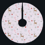 Middelste eeuw Modern | cichorei en schattige vlek Kerstboom Rok<br><div class="desc">Midden-eeuwse moderne koffiedeer en cichorei op Bleek roze . Het atoomstijlpatroon van 1950. Matchingkantoorbenodigdheden en decor instore</div>