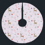 Middelste eeuw Modern | cichorei en schattige vlek Kerstboom Rok<br><div class="desc">Midden-eeuwse moderne koffiedeer en cichorei op Bleek roze . Het atoomstijlpatroon van 1950. Matchingkantoorbenodigdheden en decor instore</div>