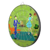 Middelste eeuw Modern Couple Dart Board Dartbord (Voorkant Rechts)