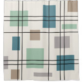Middelste eeuw Modern Geometric 2 Douchegordijn (Voorkant)