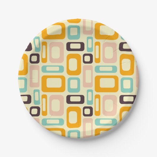 Middelste eeuw Modern Papieren Bordje (Voorkant)