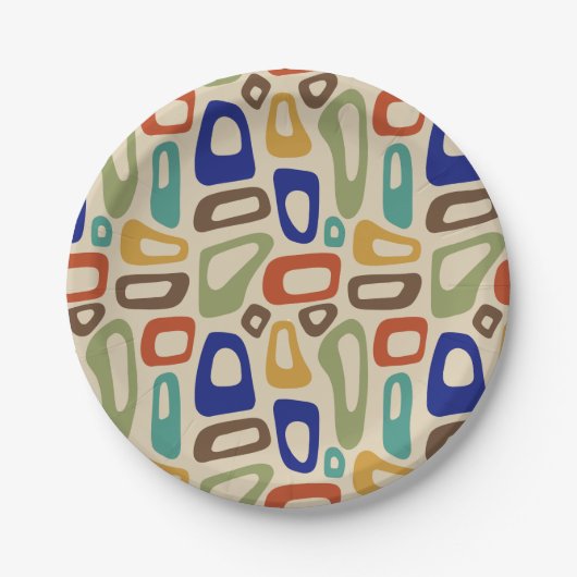 Middelste eeuw Modern Papieren Bordje (Voorkant)