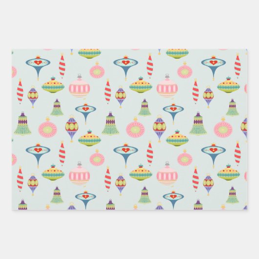 Middelste eeuw Modern | Retro Pink 1950's atoomtij Inpakpapier Vel (Voorkant 3)