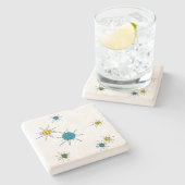 Middelste eeuw Modern Stenen Onderzetter (Zijkant)