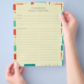 Middelste eeuw Moderne Blauwgroen groene aangepast Flyer (Hand)