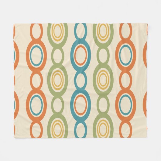 Middelste eeuw Moderne keten verbindt kleurrijk Fleece Deken (Voorkant (Horizontaal))