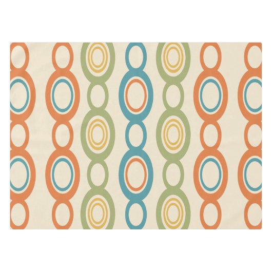 Middelste eeuw Moderne keten verbindt kleurrijk Tafelkleed (Voorkant (Horizontaal))