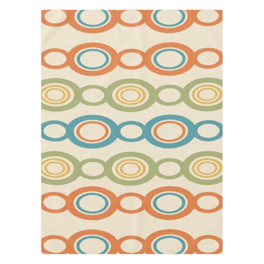 Middelste eeuw Moderne keten verbindt kleurrijk Tafelkleed (Voorkant)