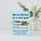 Middelste eeuw Moderne Nieuwe Thuis Aankondigingskaart (Staand voorkant)