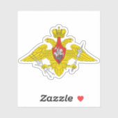 Middelste embleem van de Russische Ruimtevaarttroe Sticker (Vel)