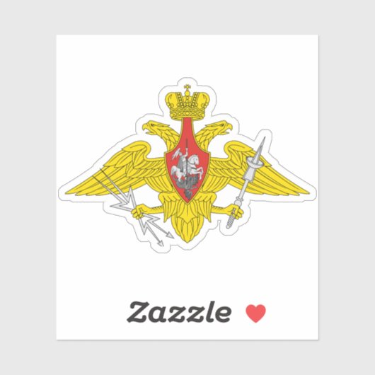 Middelste embleem van de Russische Ruimtevaarttroe Sticker (Vel)