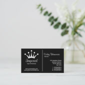 Middelste regel (Kroon) - zwart Visitekaartje (Staand voorkant)