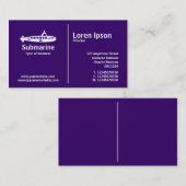 Middelste regel - Onderzeeër - Donker Violet Visitekaartje (Voorkant / Achterkant)