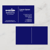 Middelste regel - Onderzeeër - Donkerblauw Visitekaartje (Voorkant / Achterkant)