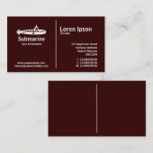 Middelste regel - Onderzeeër - Donkerbruin Visitekaartje (Voorkant / Achterkant)