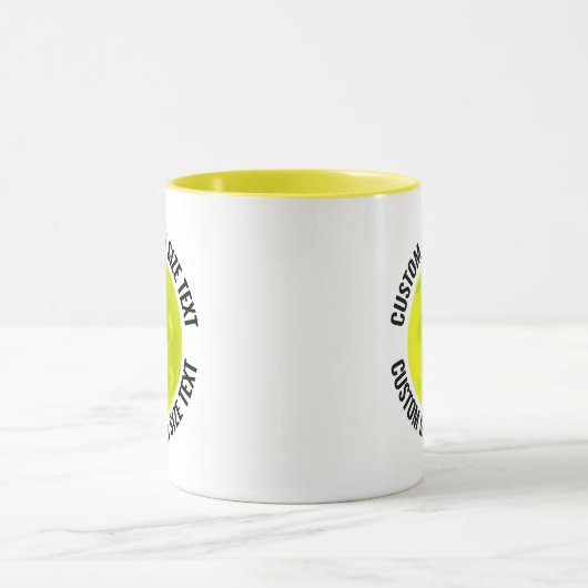 Middelste tekst GEEL Combo 11oz Aangepaste Pickleb Mok (Midden)