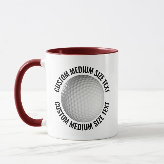Middelste tekst KASTANJEBRUIN Combo 11oz Aangepast Mok (Links)