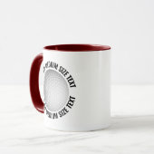 Middelste tekst KASTANJEBRUIN Combo 11oz Aangepast Mok (Voorkant links)