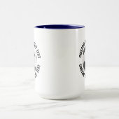 Middelste tekst NAVY BLAUW Combinatie 15oz Aangepa Mok (Midden)