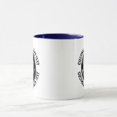 Middelste Text NAVY BLAUW Combinatie 11oz Aangepas Mok (Midden)