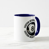 Middelste Text NAVY BLAUW Combinatie 11oz Aangepas Mok (Voorkant rechts)