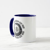Middelste Text NAVY BLAUW Combinatie 11oz Aangepas Mok (Voorkant links)