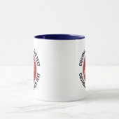 Middelste Text NAVY BLAUW Combinatie 11oz Aangepas Mok (Midden)