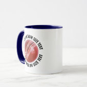 Middelste Text NAVY BLAUW Combinatie 11oz Aangepas Mok (Voorkant links)